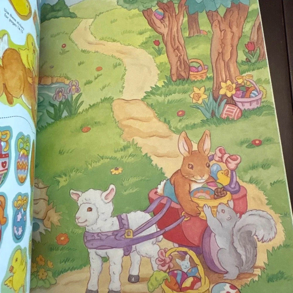 Easter Fun Sticker Stories Hidden Picture Book 75 Reusable Stickers Anna Pomaska